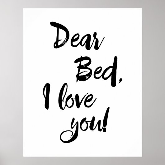 Beste Bed, ik hou van je Poster (Voorkant)