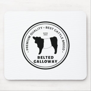 Beste Belted Galloway Rundveeras Badge Belties Muismat