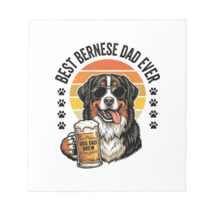 Beste Berner Vader Ooit Vintage Hond Bier Shirt On Notitieblok