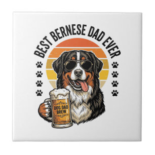 Beste Berner Vader Ooit Vintage Hond Bier Shirt On Tegeltje