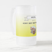 Beste bier Sommelier Geel Wit Gradient & Foto Matglas Bierpul (Voorkant links)