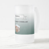 Beste bier sommelier groen wit gradiënt foto matglas bierpul (Voorkant rechts)