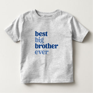 Beste Big Brother ooit grijs met Blue Text Boy Kinder Shirts
