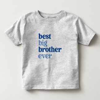 Beste Big Brother ooit grijs met Blue Text Boy Kinder Shirts