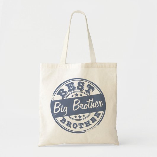 Beste Big Brother - rubberzegeleffect - Tote Bag (Voorkant)