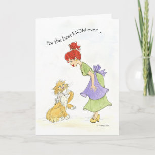 Beste Birthday-kaart voor mama en katten Kaart