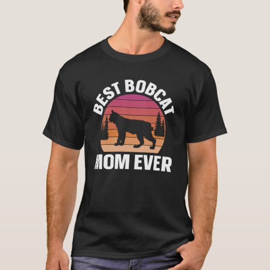 Beste Bobcat Moeder Retro Dier T-shirt (Voorkant)