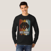Beste boeddy, glimlachend Dachshund T-shirt (Voorkant volledig)