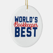 Beste boekhouder ter wereld keramisch ornament (Rechts)