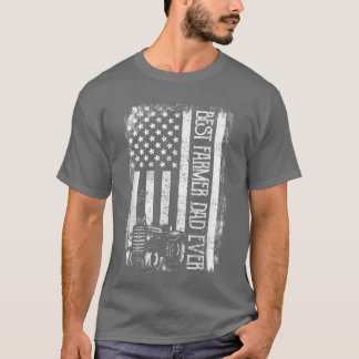 Beste boerenvader ooit met Amerikaanse vlag vader' T-shirt