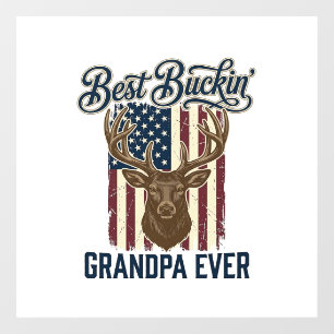 Beste Bok Grandpa Ooit Eland Jacht Shirt Ontwerp Raamsticker