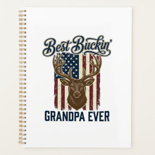 Beste Bok Grandpa Ooit Hertenjacht Shirt Ontwerp Planner