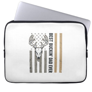Beste Bokken Dad Hertenjagen Vintage Shirt Ontwerp Laptop Sleeve
