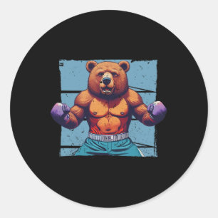 Beste Bokskunst voor Mannen Vrouwen Bokshandschoen Ronde Sticker