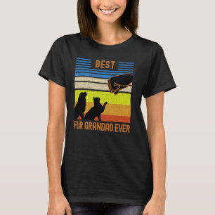 Beste bont opa ooit Grappige Retro Dog Cat T-shirt