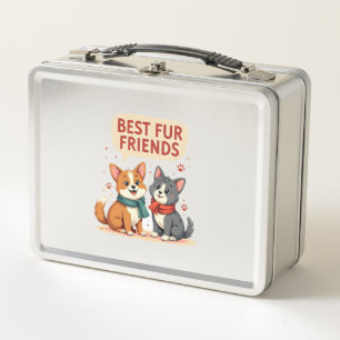 Beste bontvrienden Vintage schattige kat en hond C