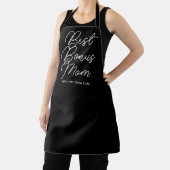 Beste Bonus Moeder zwart modern script stap kinder Schort (Insitu)