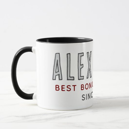 Beste Bonus Pap Sinds 20XX Modern Eenvoudige Prepp Mok (Links)