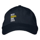 Beste Bonus Papa Ooit stiefvader vaders dag Geborduurde Pet (Voorkant)