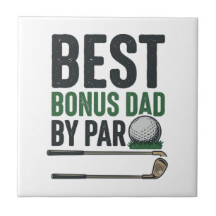 Beste Bonus Vader door Par Golf Shirt Design_1 Tegeltje