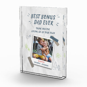 Beste Bonus Vader Ooit KeepSake Custom Fotoblokken