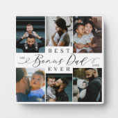 Beste bonus vader ooit | Vaderdag 6 Fotocollage Fotoplaat (Voorkant)