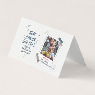 Beste Bonus Vader Ooit Vaderdag Kinder Foto Kaart