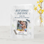 Beste Bonus Vader Vaderdag Stapvader Aangepaste Fo Kaart (Gele Bloem)