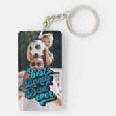 Beste bonusvader ooit | Foto vaderdag Sleutelhanger (achterkant)