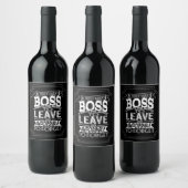 Beste Boss Appreciation Gift Wijn label verlaten Wijn Etiket (Flessen)