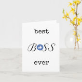 Beste Boss Ever Appreciation Kaart Eenvoudig (Gele Bloem)