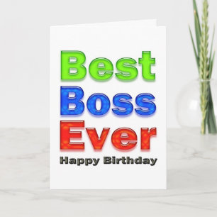 Beste Boss Ever Verjaardag Kaart voor je baas