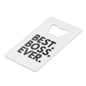 BESTE BOSS KREDIETKAART FLESSENOPENER (Voorkant Gekanteld)