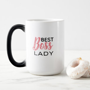 Beste Boss Lady Typografie Kleur Veranderen Magische Mok
