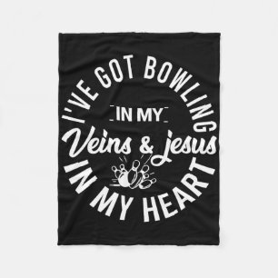 Beste bowling ontwerp voor mannen vrouwen Jesus Ch Fleece Deken