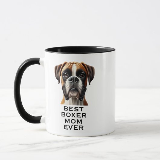 Beste Boxer Moeder Ooit Aangepaste Foto Mok (Links)