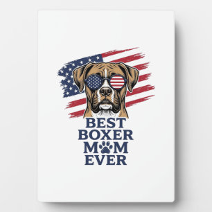 Beste Boxer Moeder Ooit Patriottisch Hond Shirt On Fotoplaat
