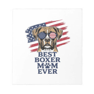 Beste Boxer Moeder Ooit Patriottisch Hond Shirt On Notitieblok