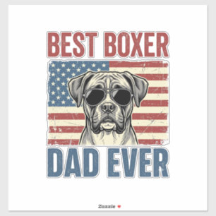Beste Boxer Vader Ooit Vintage Hond Sticker