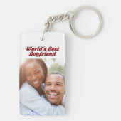 Beste Boyvriend foto 3d tekst Sleutelhanger (achterkant)