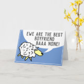 Beste boyvriendin Bar geen - Sheep Pun Kaart (Gele Bloem)