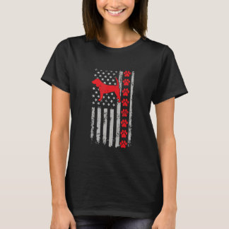Beste brandweerman Cheagle Mam Papa Ooit Vlag Hond T-shirt