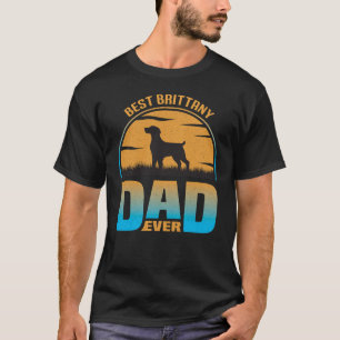 Beste Bretagne vader ooit Retro Dog pa T-shirt