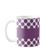 Beste BRIDESMAID met PAARSE WHITE Polka Dots V18