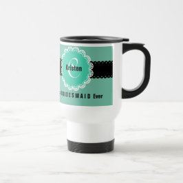 Beste BRIDESMAID ooit - Monogram Aangepaste naam,  Reisbeker