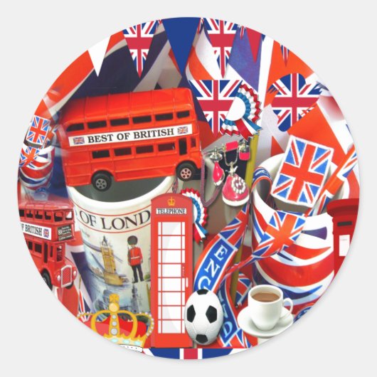 Beste Britse Souvenirs Ronde Sticker (Voorkant)