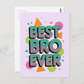 Beste Bro Ever Briefkaart (Voorkant / Achterkant)