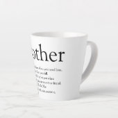 Beste Broeder-definitie voor zwarte en witte werel Latte Mok (Rechterhoek)