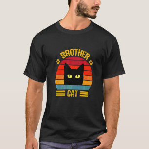 Beste broer Ca broer Kat stijl Retro T-shirt