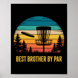 Beste Broer Door Par Frisbee Golf Speler Retro Dis Poster